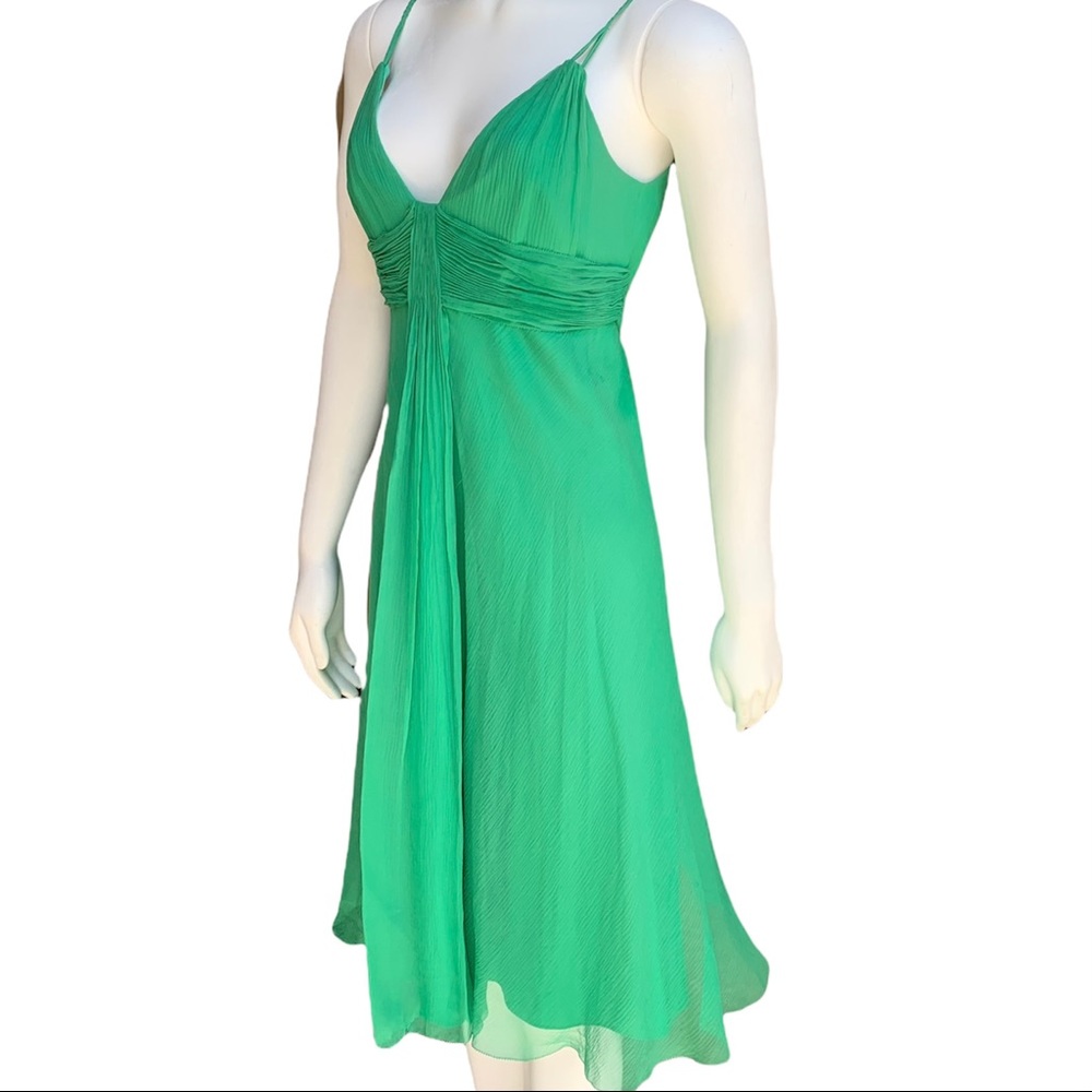 Elie Tahari emerald empire waist dress